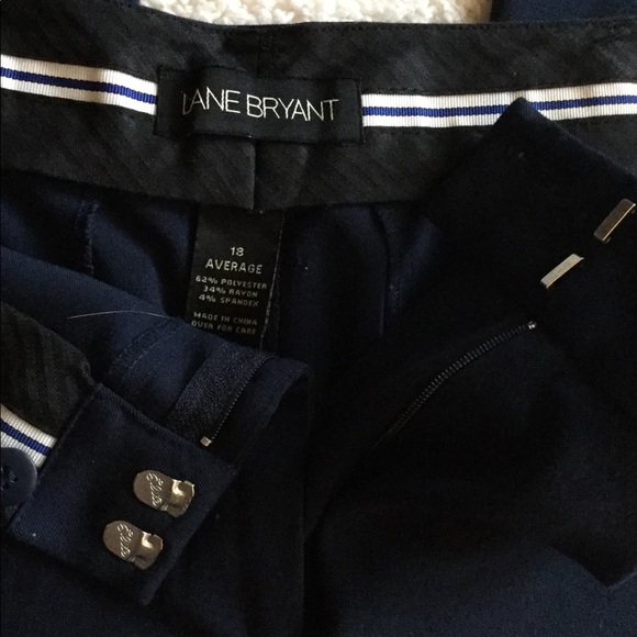 Navy Blue Stretch Dress Pants - Picture 3 of 4